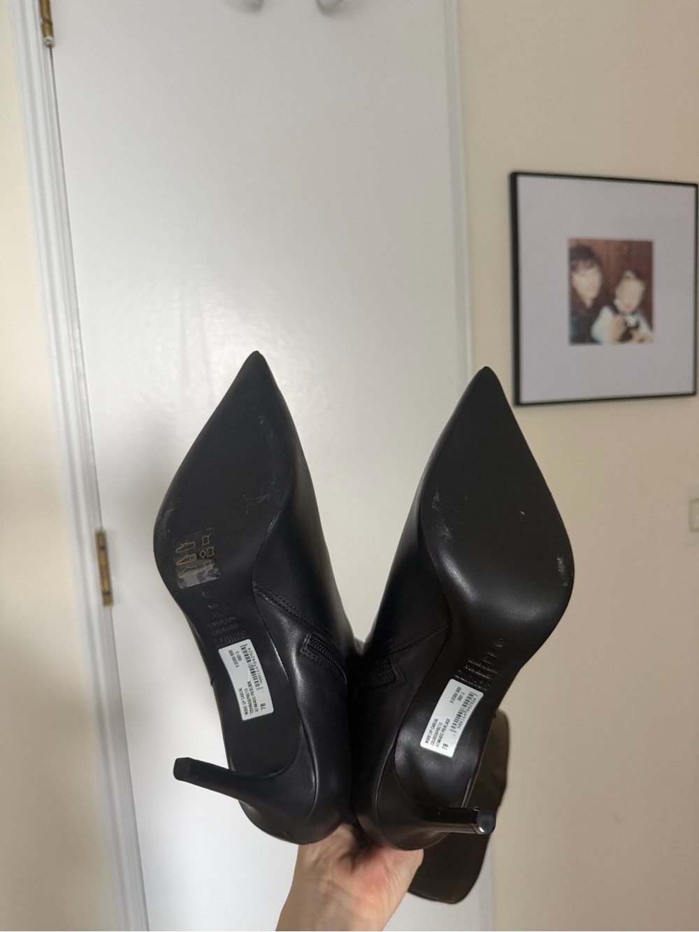 SCHUTZ Black Mikki Pointed-Toe Knee Boot with Stiletto Heel - Picture 5 of 6